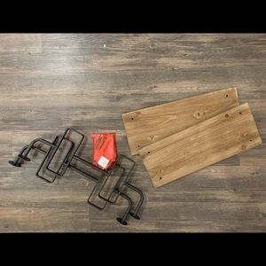 wood & iron shelves